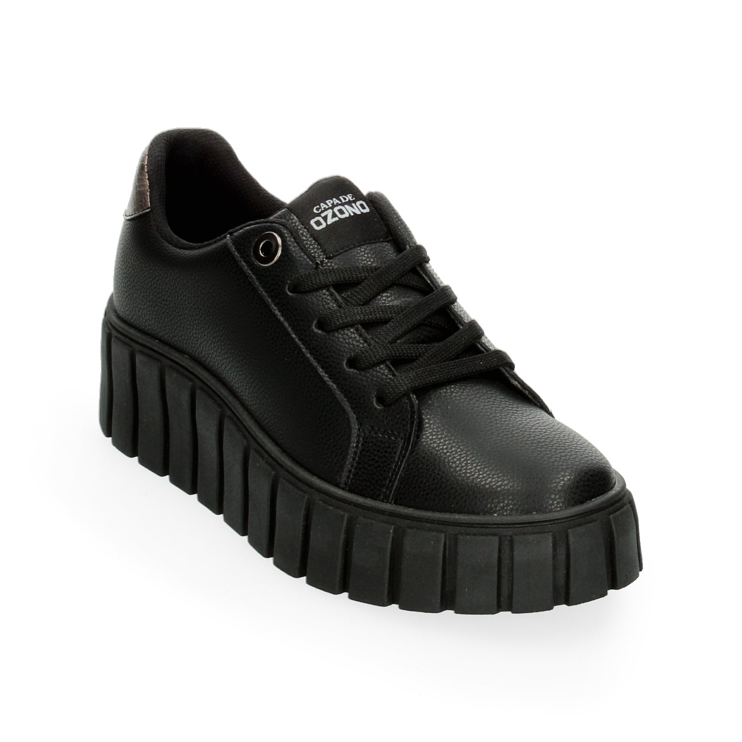 Tenis discount plataforma negro